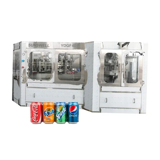 Machine de remplissage automatique à grande vitesse pour boissons gazeuses, boissons gazeuses, canettes en aluminium, Red Bull, boissons énergétiques, jus de fruits et bières artisanales
