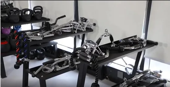 Barre de traction latérale, poignée en D, double rangée en D, accessoires de traction latérale, câble de fixation pour machine de gym à domicile