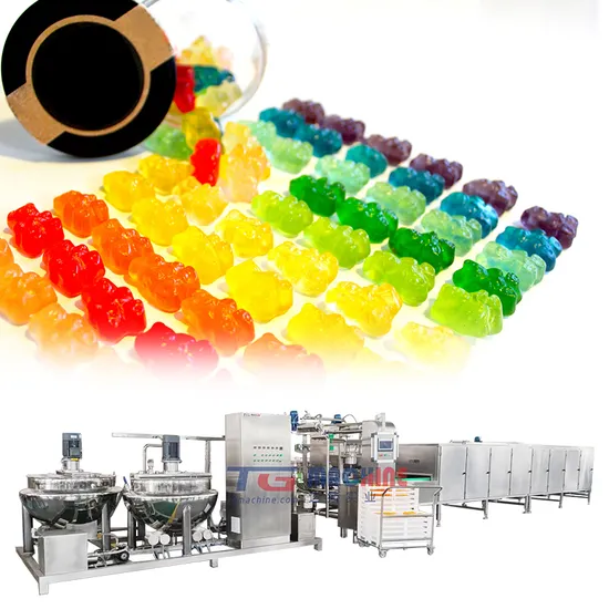 Machine et ligne de production entièrement automatiques de gommes fonctionnelles au collagène et aux vitamines