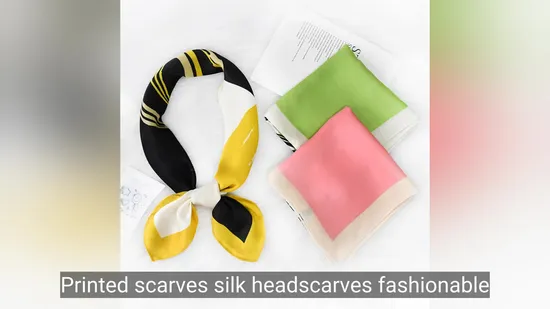 Foulards imprimés, foulards en soie, accessoires pour femmes à la mode