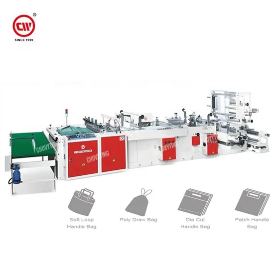 Machine de fabrication de sacs à provisions pour vêtements, 4 pièces fonctionnelles, avec cordon de serrage et poignée, prix d'usine 800zd
