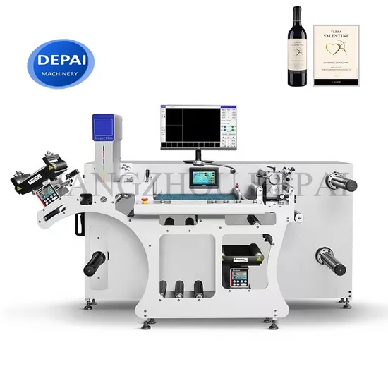 Machine d'inspection automatique d'étiquettes autocollantes fonctionnelles de bonne qualité avec caméra et découpe