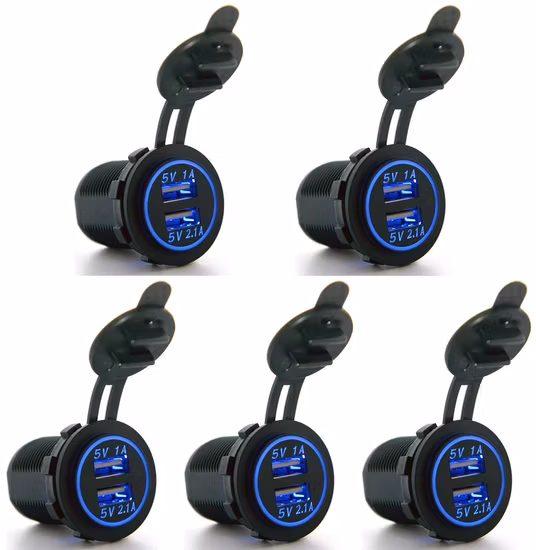 Chargeur allume-cigare 12 V double port USB pour voiture, adaptateur secteur, accessoires pour téléphone portable